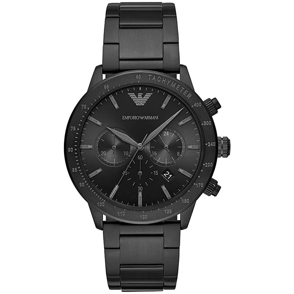 Emporio Armani Men's Chronograph Sport Mario Black Watch - AR11242